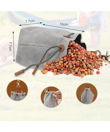 Buy TMBMLPP Dog Treat Bag - Clip Buckle Feed Bag for Puppy Training & Travel - Gray - Ideal for Treats Toys & Delicacies - Buy Online on GoSupps.com