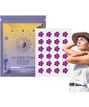 Bexdug UV Detection Stickers Sun UV Stickers | Sunblock Sticker Sunscreen Reminder Stickers Sun UV Sticker Know When to Re-Apply Sunscreen flowers - Buy Online on GoSupps.com