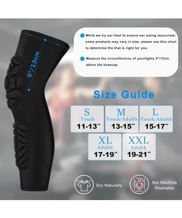 GUOZI Knee Braces 2 Pack - Crashproof Thigh Compression Leg Sleeves for Sports - Medium Size - Buy Online on GoSupps.com