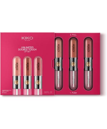 KIKO Milano Unlimited Double Touch Lip Set 01 | Lip Kit Containing 3 Two-Step Liquid Lipsticks - Buy Online on GoSupps.com