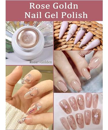 Gorvalin 3P Metallic Gel Nail Polish Set - 3D Gold, Silver, Rose Gold | UV Paint for Cyber Punk & French Acrylic Nail Art - Buy Online on GoSupps.com
