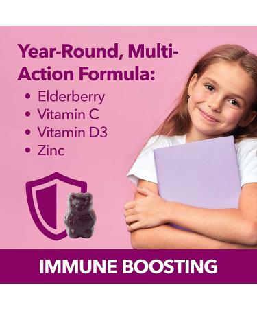 Fruily Organic Elderberry Gummies for Kids - Immune Support with Vitamins C, D & Zinc - 50 Count - Buy Online on GoSupps.com