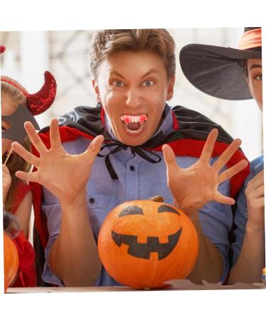 Nolitoy 10 Stk Creepy Halloween Teeth - Vampire Zombie Pumpkin Costume Accessories - Realistic PVC Dental Props for Cosplay & Dress-Up - Buy Online on GoSupps.com