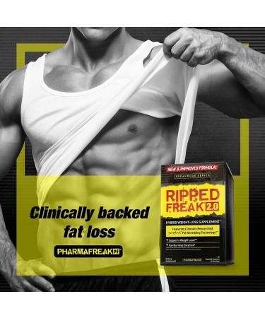 PharmaFreak RIPPED FREAK 2.0 | Hybrid Thermogenic Supplement (2X60 Caps + 28 Caps) - Buy Online on GoSupps.com