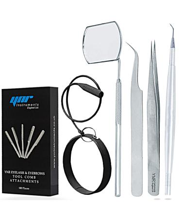 Eyelash Mirror Tweezes Eye Lash Lashes Lifting Lifter Perm Separating Comb Tools (Eyelash Set of 6)