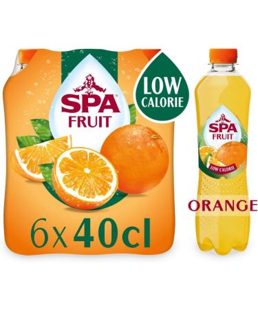 Spa - Fruit Sparkling Orange - 6x 400ml - Buy Online on GoSupps.com