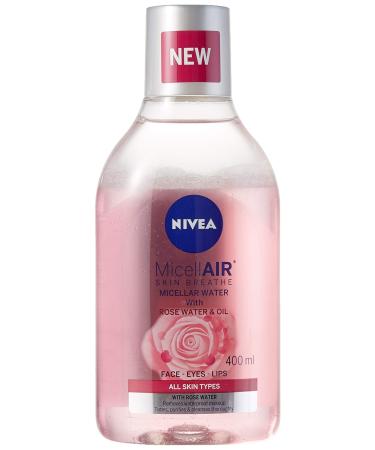 NIVEA Eau micellaire biphas e l'huile et l'eau de rose bio 400 ml d maquillant biphas pour une charge longue dur e et imperm able nettoyant doux pour le visage sur les yeux et les cils