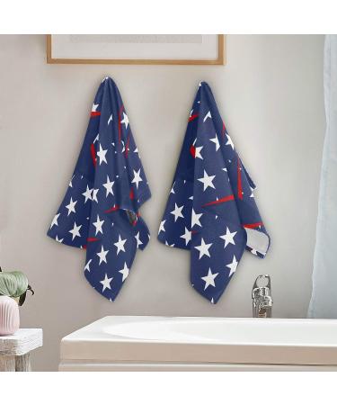 Patriotic Memorial Day Hand Towels 2 Pack - 28x14.5 in - Super Soft & Absorbent - Bathroom & Home Decor - Buy Online on GoSupps.com