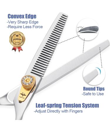 Safe Kids Haircut Scissors - 6 Inch Professional Hair Thinning Scissors for Children and Adults - Silver - Buy Online on GoSupps.com