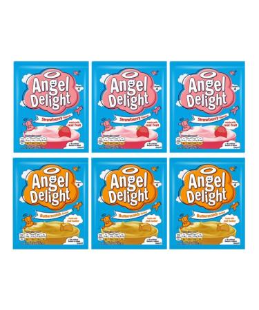 Dessert Mix Bundle Containing Angel Delight Strawberry 59g x3 Butterscotch 59g x3 (6 Pack) - Buy Online on GoSupps.com