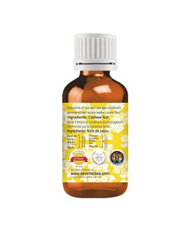 Pure Cashew Nut Oil - 15ml (0.50 oz) - D ve Herbes | Premium Quality & Natural Health Benefits | International Shipping Available - Buy Online on GoSupps.com