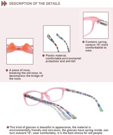 HEEYYOK Women's 2.5x Colorful Reading Glasses - Lightweight Comfortable Readers for Small Faces - Durable Spring Hinge - 5 Pack Mix Colors - Buy Online on GoSupps.com