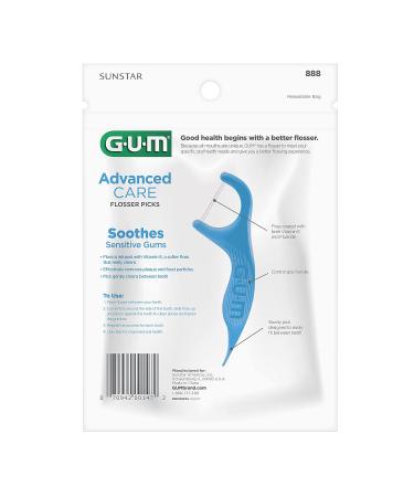 Sunstar 888JC GUM Advanced Care Flossers 150 Count - Fresh Mint with Vitamin E & Fluoride - Buy Online on GoSupps.com