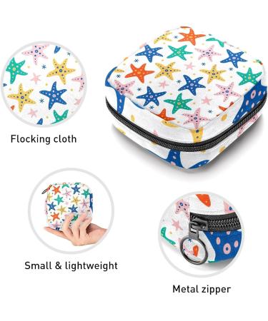 Starfish Print Sanitary Napkin Storage Bag - Portable Menstrual Kit Pouch - Buy Online on GoSupps.com