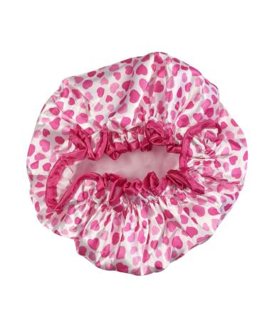 Bowbear Pink Hearts Satin Shower Cap - Women's Stylish & Fun Design - Buy Online on GoSupps.com