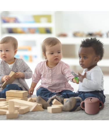 Jollytot Silicone Snack Cup - Travel-friendly No Spill Food Container for Kids - Dishwasher Safe Snack Keeper - Trendy Snack (Rosewood) - Buy Online on GoSupps.com