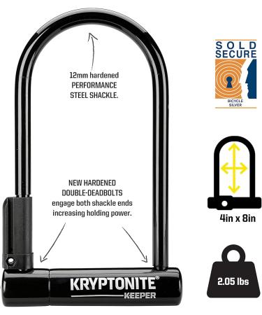 Kryptonite Keeper 12mm U-Lock with FlexFrame-U Mount & Cable | Secure Your Bike | International Shipping Available - Buy Online on GoSupps.com