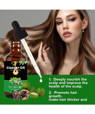 Black Castor Oil for Eyelashes and Eyebrow Growth 60ML Cold Pressed Castor Oil for Hair Growth Nails & Skin Promote Hair Growth Strengthen Hair Roots and Prevent Bifurcation - Buy Online on GoSupps.com