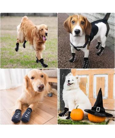 Kingrun Anti-Slip Dog Socks - 3 Pairs of Soft Adjustable Indoor Paw Protection for Senior Dogs | Traction Control for Hardwood Floors - Size M - Buy Online on GoSupps.com