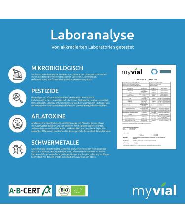 Buy Myvial Bio Reishi Capsules - 120 Vegan 400mg Capsules | Natural Ganoderma Lucidum | 60-Day Supply | Plastic-Free | International Shipping - Buy Online on GoSupps.com