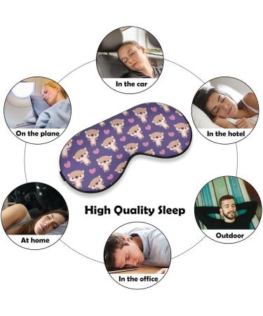 Cute Otters Love Sleep Mask - Adjustable Strap Eye Cover for Sleeping and Travel - Buy Online on GoSupps.com