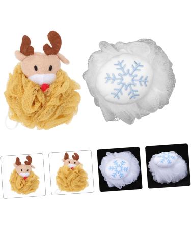 PRETYZOOM 4 Pcs Bath Ball Shower Loofah Sponge Set - Body Wash Scrubber Mesh Pouf Exfoliating Bath Brush - Soft Assorted Colors for Kids & Adults - Buy Online on GoSupps.com