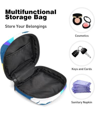 Stylish Unicorn Floral Period Kit - Portable Women's Storage Bag with Pockets for Feminine Products - Buy Online on GoSupps.com