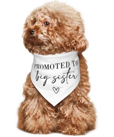 Vercosee Promoted to Big Sister Dog Bandana - Pregnancy Announcement Pet Scarf in White - Buy Online on GoSupps.com