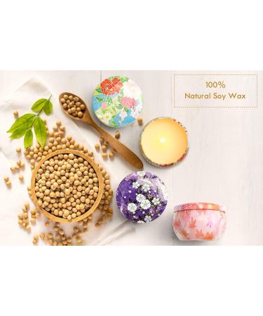 La Bellef e Fragrance Candles Set - Vegan Soy Wax Aromatherapy Gift for Mama Birthdays Weddings & More | Set of 4: Lavender Whistle Rose Cinnamon Apple - Buy Online on GoSupps.com