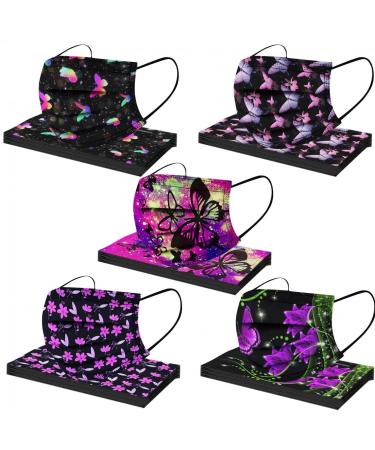 Biedongda 50 pieces adult mask mouth protection disposable 3-layer tie-dye mouth nose protection cover mask cloths colorful dustproof breathable mouth-cloth Bandana necklace scarf men a7