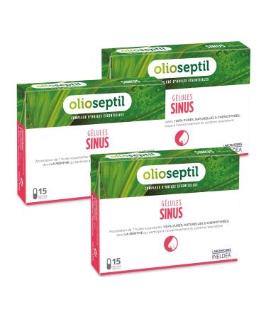 OLIOSEPTIL - Sinus - Complex of 7 Pure and Chemotyped Essential Oils in Vegetable Capsules L-Vcaps - From 15 Years Old - Part