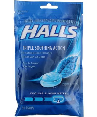 Halls Menthylyptus Drops 30ct - Soothing Mentholyptus Relief, 30 Count - Buy Online on GoSupps.com