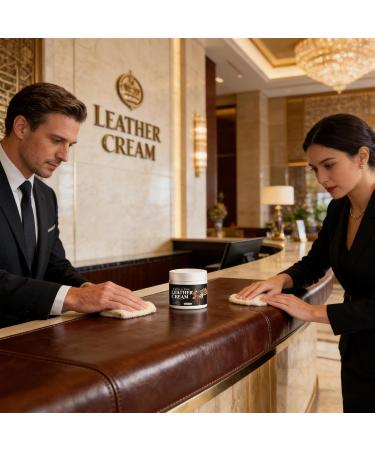 Leather polishing cream nourishing cleaner 120g for furniture and accessories anti-dust and repairing formula suitable for sofas headboards car seats bags jackets - Buy Online on GoSupps.com