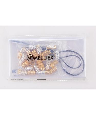 Melliex 70 Pieces Dreadlocks Jewelry - Aluminum Hair Rings for Braids Adjustable Woven Hair Accessories for Men & Women - Silver & Gold - Buy Online on GoSupps.com