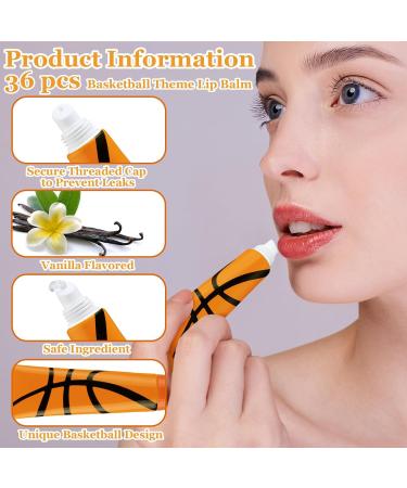 Swiffen 36 Pcs Basketball Party Favors Basketball Lip Balm Bulk 0.35 oz Vanilla Flavored Moisturizing Lip Repair Sports Gift for Team Teen Adults Birthday Party Game Supplies - Buy Online on GoSupps.com