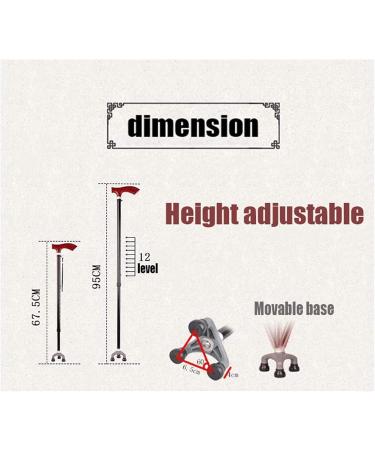 Walking Stick Portable Walking Cane Holder Walking Stick Crutch for Old Man Elderly Telescopic Stable Nonslip Lightweight Height Adjustable with Movable 3 Feets and Wooden Handle Black Walking St - Buy Online on GoSupps.com