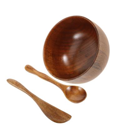 OUNONA Bol Pour Masque Facial En Bois Spatule Et Cuill re Pour M langer Masques Maison Et Salon De Beaut Accessoire Beaut Pour Soins Du Visage