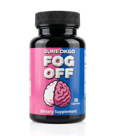 FOG OFF Brain Nootropic Supplement - Focus Pills for Memory Clarity & Energy - Vitamin B1 Black Maca Root L-Glutamic Acid Phosphatidylserine 5-HTP Alpha-Lipoic Acid Huperzine-A