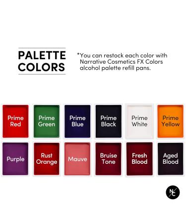 FX Alcohol-Activated 12 Colors Makeup Palette | Highly Pigmented Professional Makeup for Stage Film Costumes & Cosplay - Buy Online on GoSupps.com