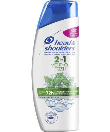 Head & Shoulders Menthol Fresh 2in1 Anti-Dandruff Shampoo and Conditioner Deeply Cleanses Hair and Scalp 2in1 Formula Pack of 6x270ml - Buy Online on GoSupps.com