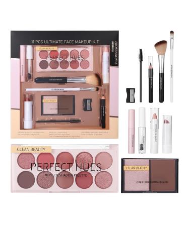 Makeup Set - 11 Piece Professional Kit | Complete Set With Eyeshadow Concealer Lipstick Mascara | Makeup Set For Girls Daily Use And Occasions