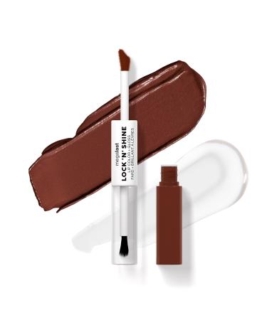 Wet n Wild Megalast Lock n' Shine Dual-Ended Lip Color and Clear Gloss Vitamin E and Jojoba Oil Enriched Formula Affogato Dreams Shade