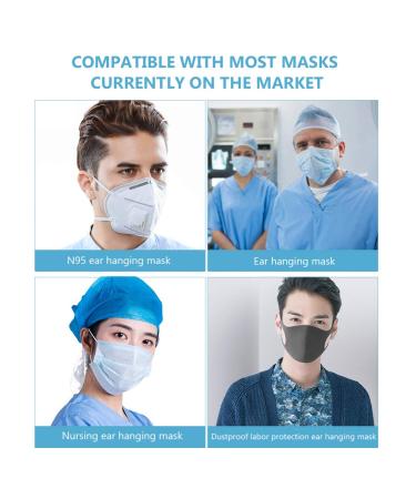 Lurrose 10 Pieces Silicone Ear Hooks - Adjustable Ear Protection & Headset Accessories for DIY Lanyards - Buy Online on GoSupps.com