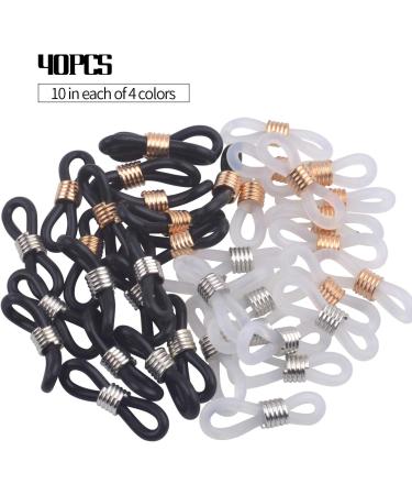 Aylifu Eyeglass Chain Ends  40 Pieces Adjustable Rubber Spectacle End Eyeglasses Strap Holder Loop Chain End Rubber  20 x 5 mm - Assorted Color Style3 - Buy Online on GoSupps.com