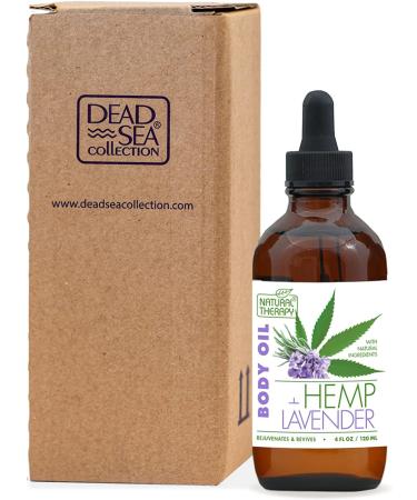 Natural Hemp & Lavender Body Oil - Hydrating Dry Skin Moisturizer - Anti-Aging Support for Face & Body - 4 fl.oz - Buy Online on GoSupps.com