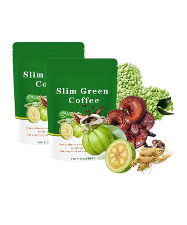 Caf Minceur Instantan Naturel Aux Herbes - Caf Br leur De Graisses For La Perte De Poids Sans Sucre Et Dissolution Rapide(2PC)