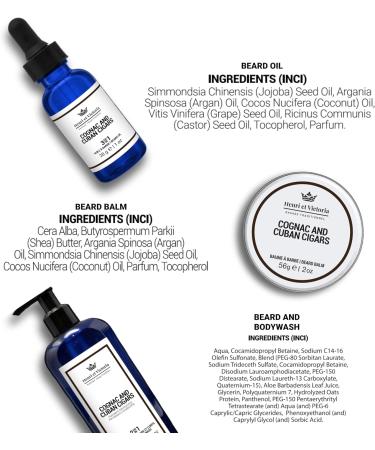 Premium Beard Care Kit - Cognac & Cuban Cigars | International Shipping Available - Buy Online on GoSupps.com