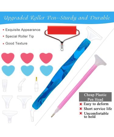 Sonsage Dark Blue Diamond Painting Resin Pen Set - 5D Ergonomic Roller Tools for Round & Square Drills - Buy Online on GoSupps.com