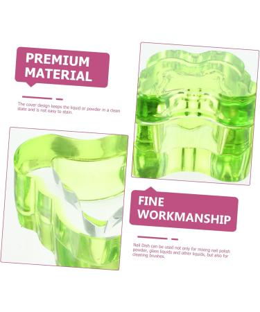 minkissy Glass Nail Cups Manicure Nail Dish Nails Dish Nail Art Dish Glass Nail Dish Nail Art Liquid Holder Dish for Acrylic Nails Professional Nail Dish Nail Supplies Crystal Glass Thicken 7x5.6cm Green - Buy Online on GoSupps.com