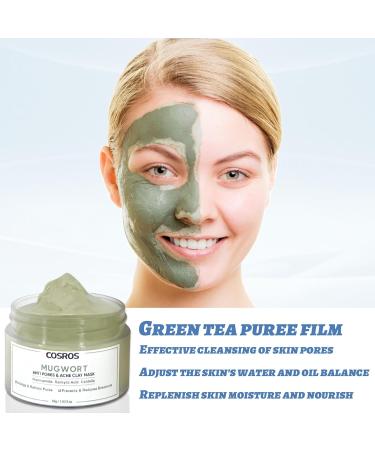 Kioiner Green Tea Clay Mask detox clay mask blackhead remover green tea cleansing clay green tea facial mask pore cleanser cleansing facial mask antipore & acne clay mask with - Buy Online on GoSupps.com
